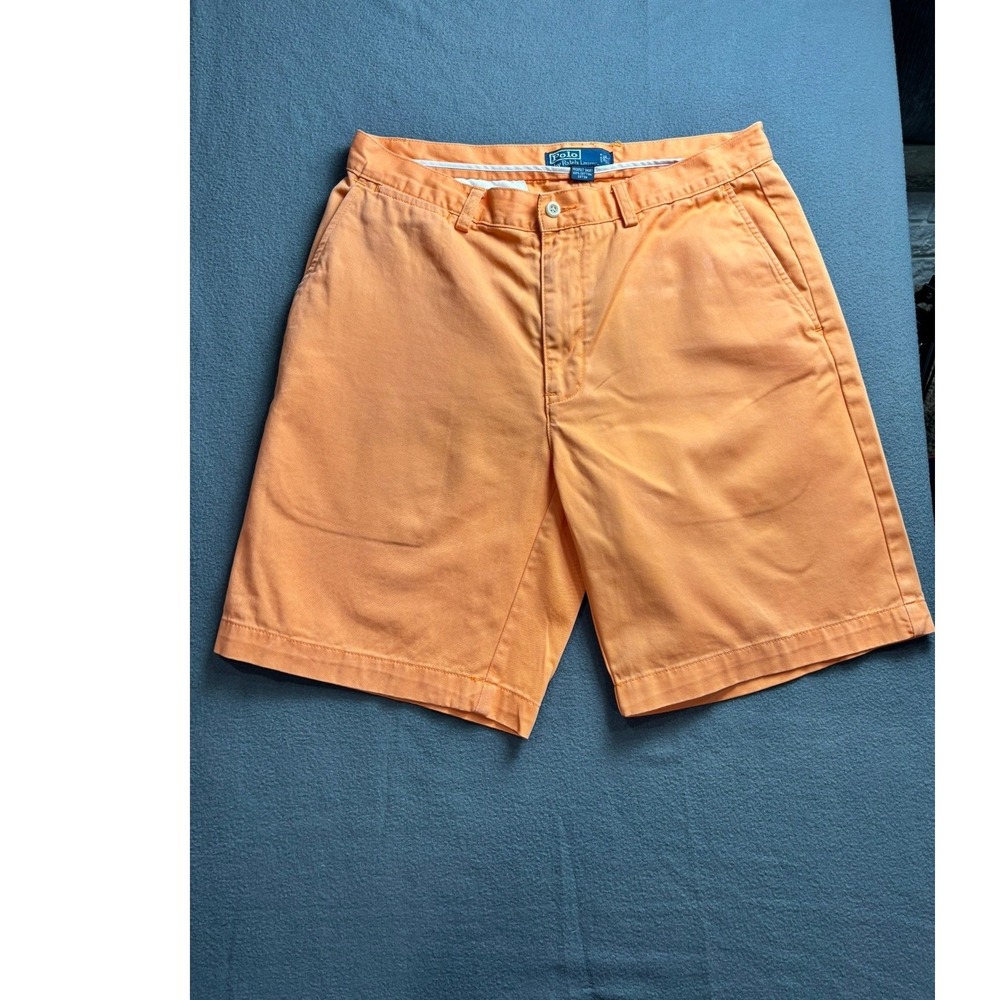 Polo Ralph Lauren Prospect Short Mens 33 Orange Cotton Chino Preppy Twill Shorts